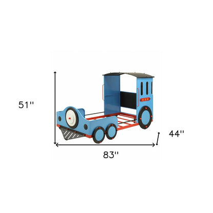 Steel Twin Red White and Blue Bed HomeRoots