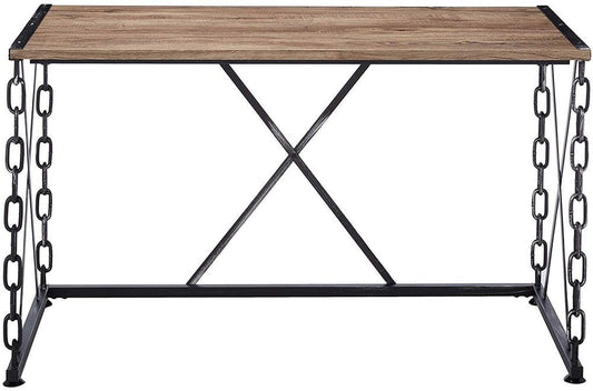 48" Brown and Black Computer Desk HomeRoots