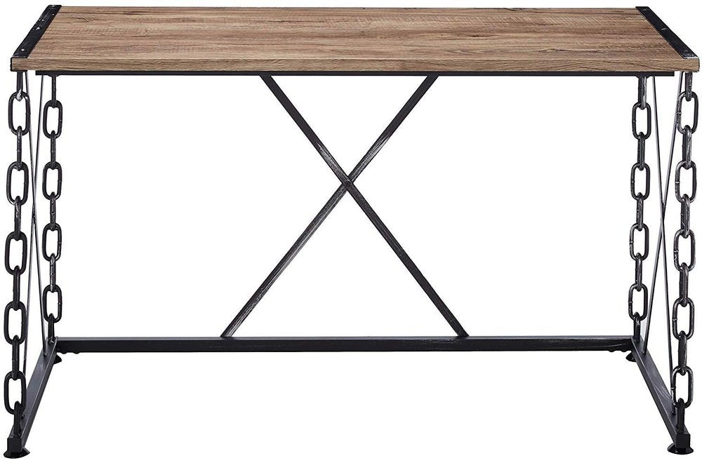 48" Brown and Black Computer Desk HomeRoots
