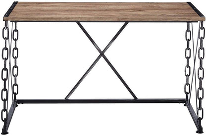 48" Brown and Black Computer Desk HomeRoots