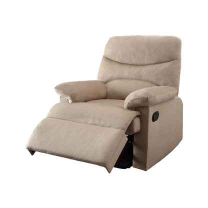 35" Light Brown Microfiber Manual Recliner HomeRoots