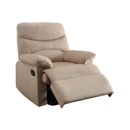 35" Light Brown Microfiber Manual Recliner HomeRoots