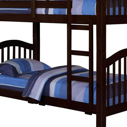 Espresso Twin Over Twin Bunk Bed HomeRoots
