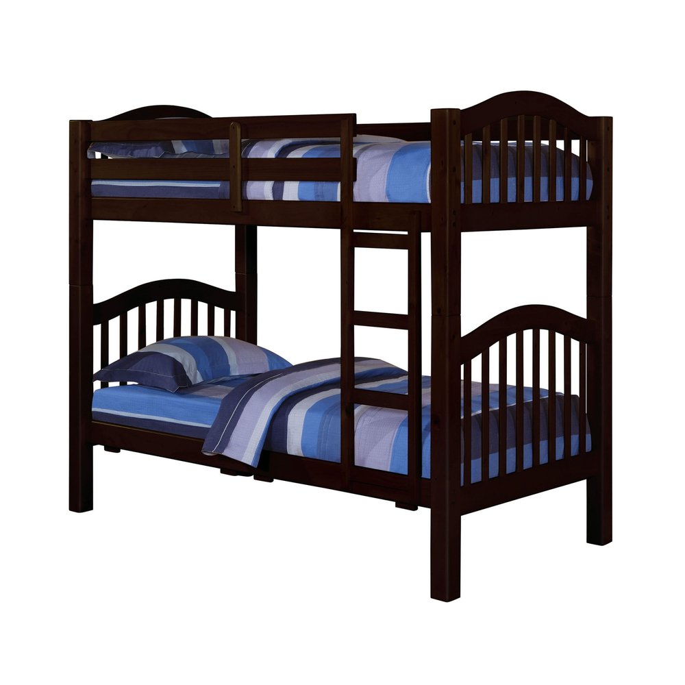 Espresso Twin Over Twin Bunk Bed HomeRoots