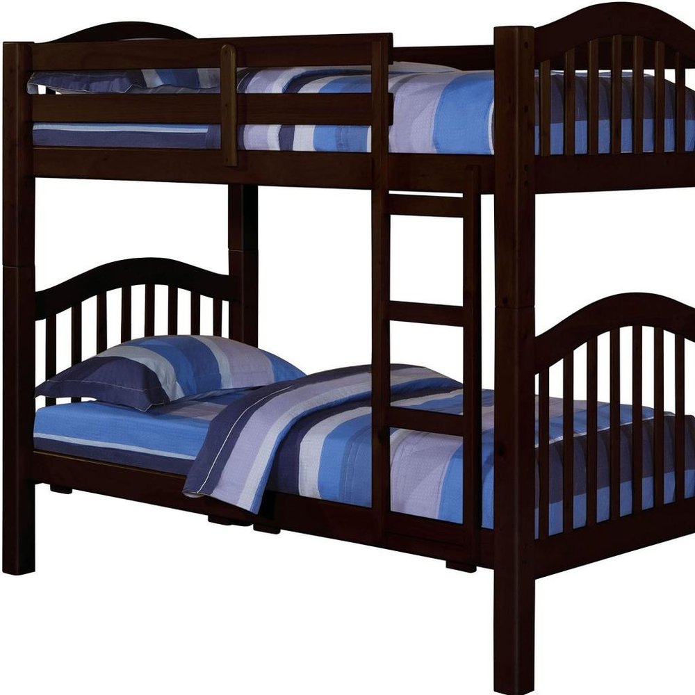Espresso Twin Over Twin Bunk Bed HomeRoots