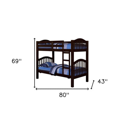 Espresso Twin Over Twin Bunk Bed HomeRoots