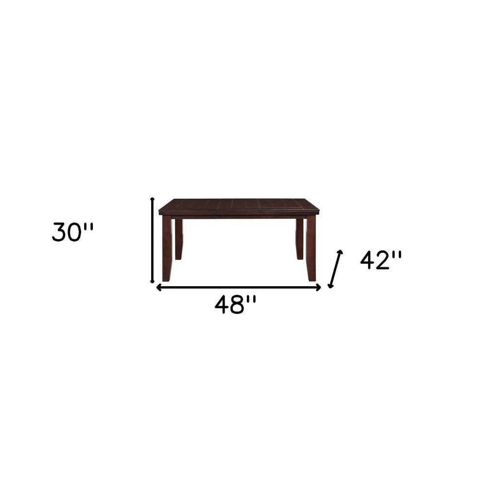 48" Dark Brown Solid Manufactured Wood Dining Table HomeRoots