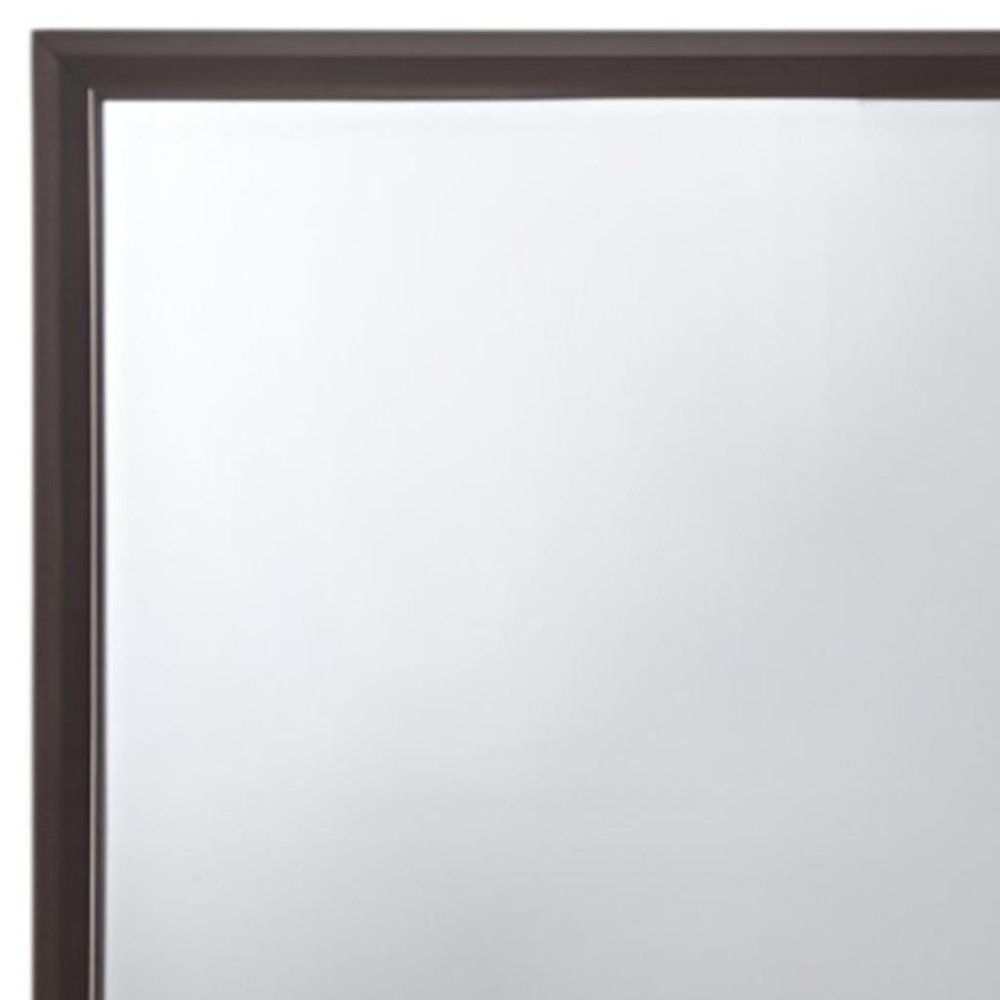 35" Espresso Wood Mounted Dresser Mirror HomeRoots
