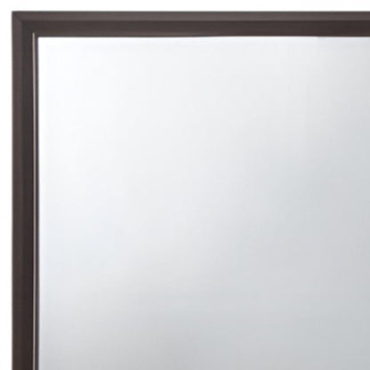 35" Espresso Wood Mounted Dresser Mirror HomeRoots