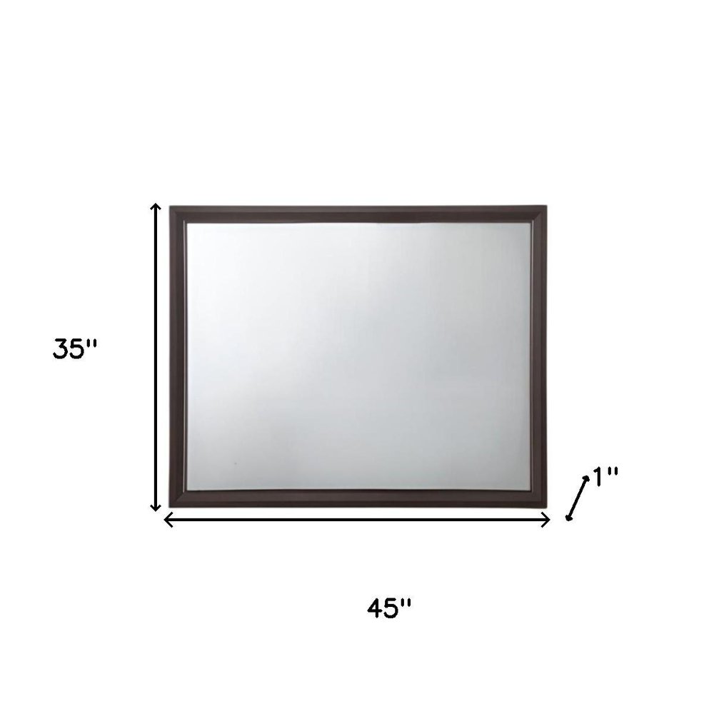 35" Espresso Wood Mounted Dresser Mirror HomeRoots