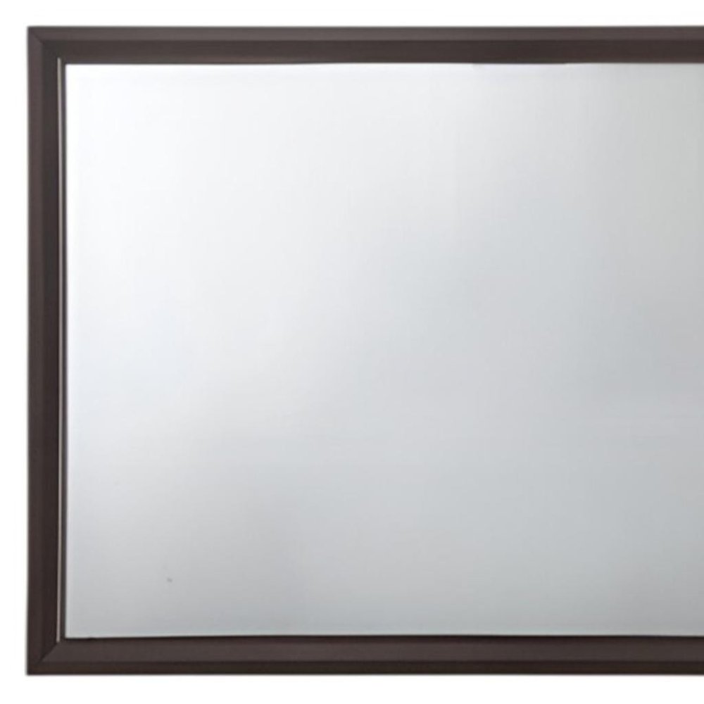 35" Espresso Wood Mounted Dresser Mirror HomeRoots