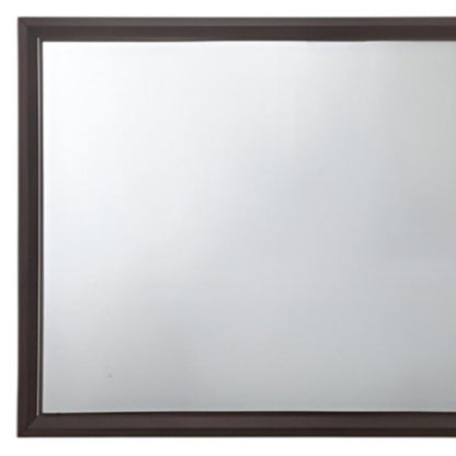 35" Espresso Wood Mounted Dresser Mirror HomeRoots