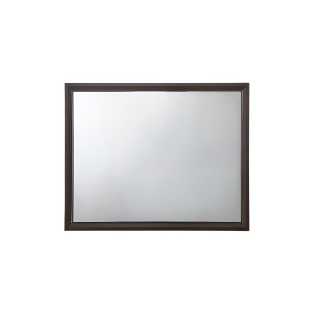 35" Espresso Wood Mounted Dresser Mirror HomeRoots
