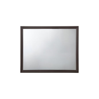 35" Espresso Wood Mounted Dresser Mirror HomeRoots