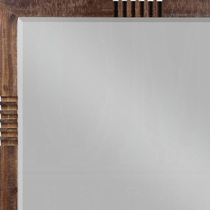 Reclaimed Oak Finish Rectangular Mirror HomeRoots