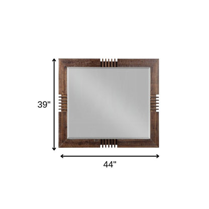 Reclaimed Oak Finish Rectangular Mirror HomeRoots