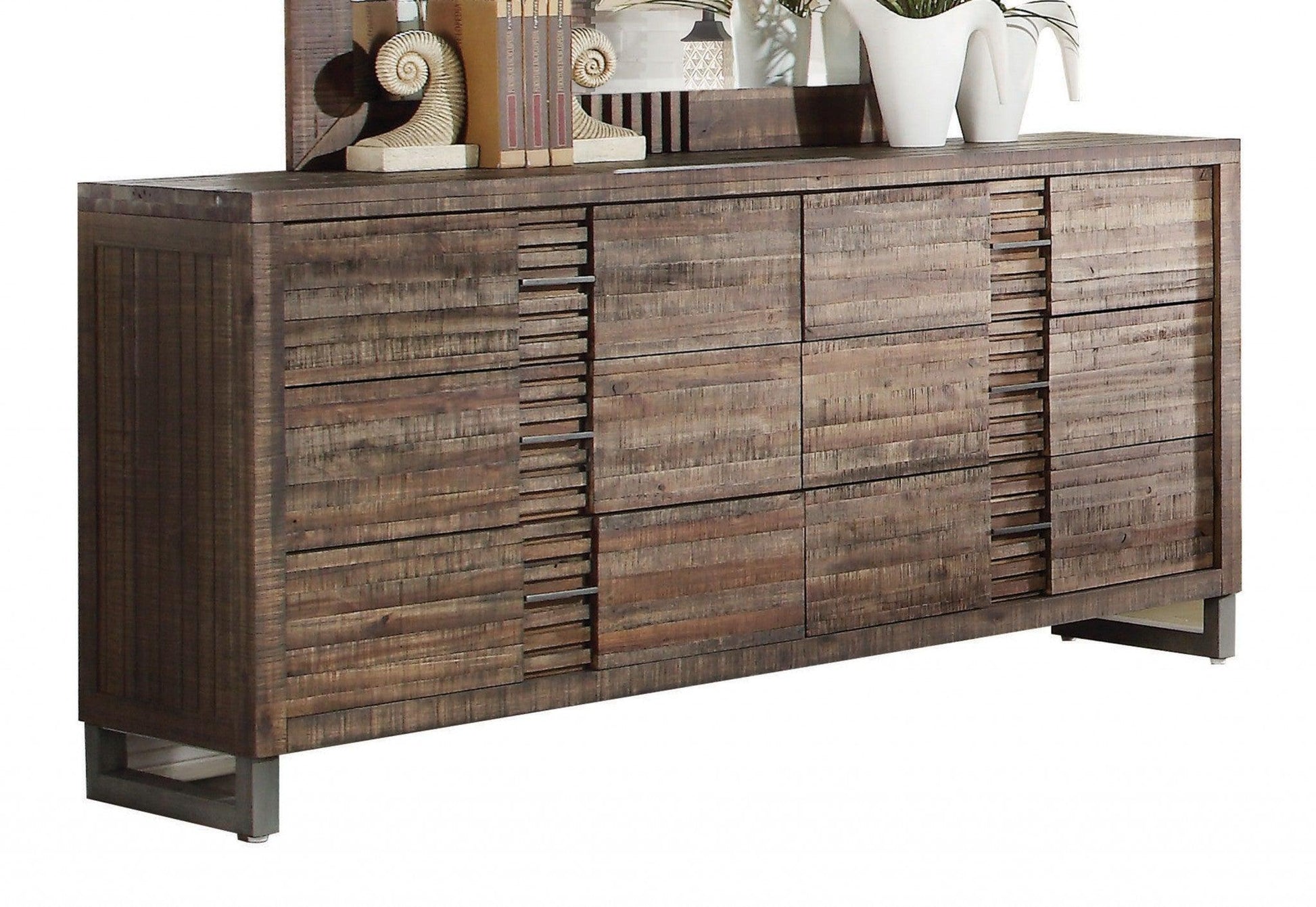 68" X 18" X 34" Reclaimed Oak Dresser - FurniFindUSA