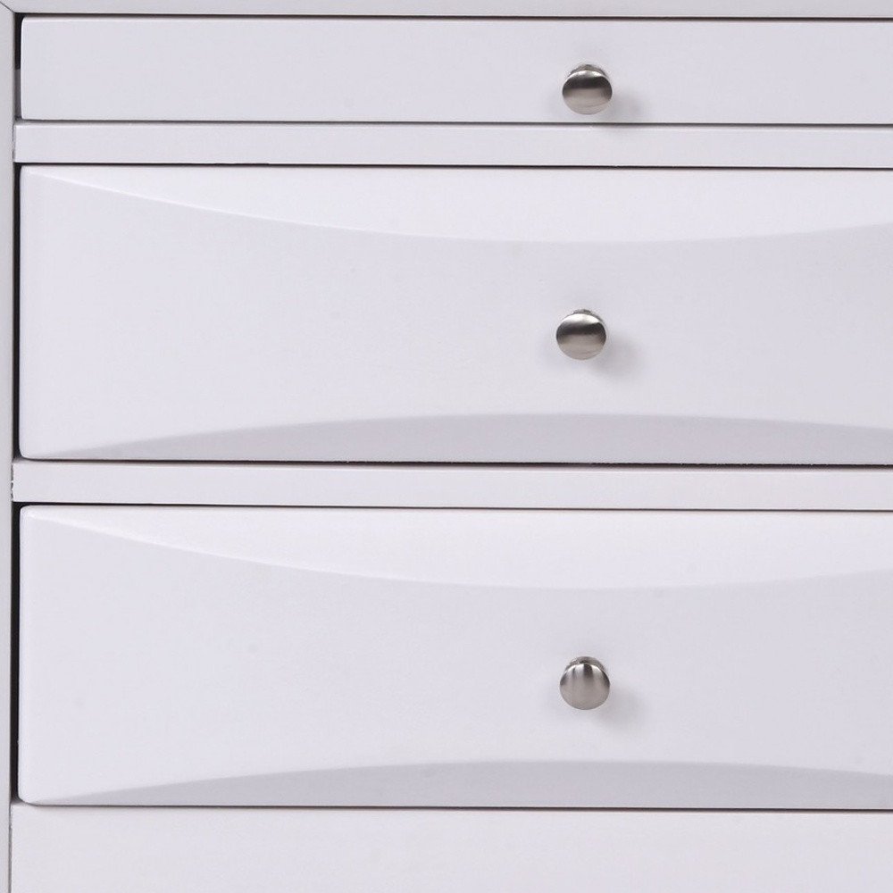 Elegant White 3 Drawer Nightstand HomeRoots