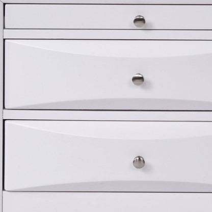 Elegant White 3 Drawer Nightstand HomeRoots
