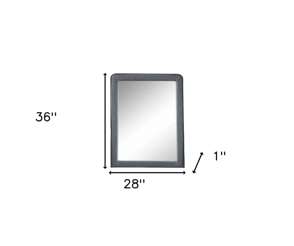 36" Light Gray Framed Mirror HomeRoots