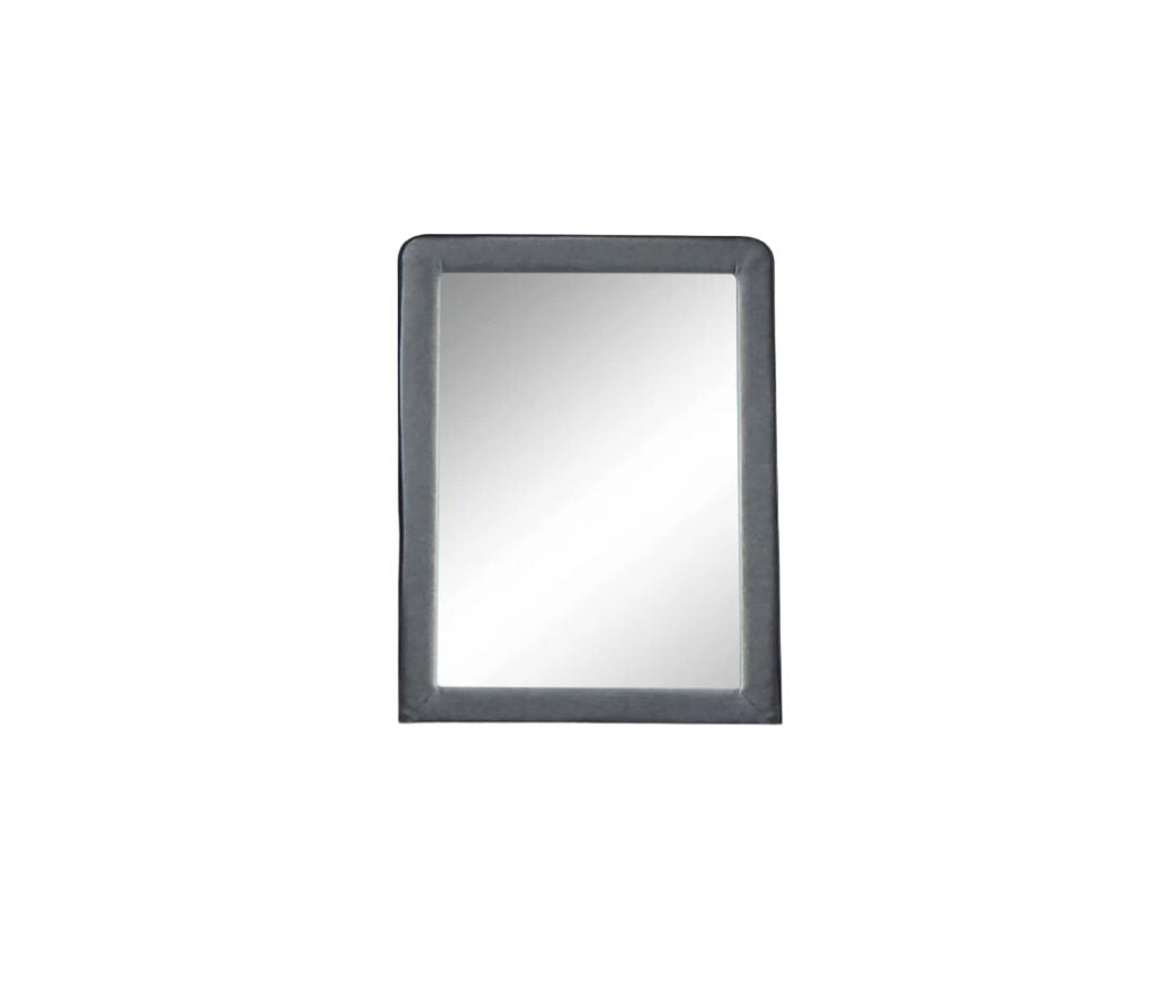 36" Light Gray Framed Mirror