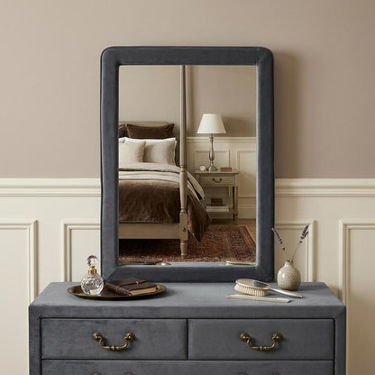 36" Light Gray Framed Mirror HomeRoots