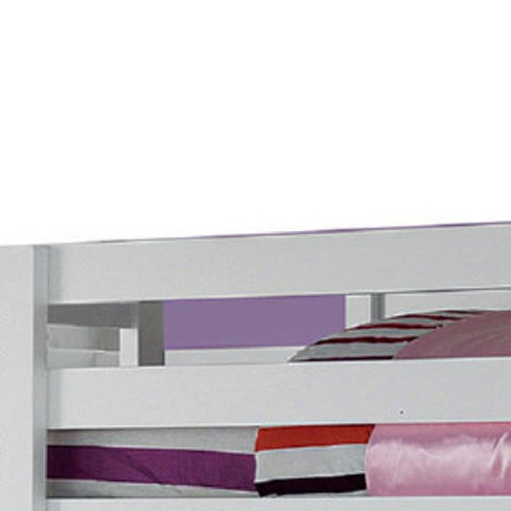 66" White Five Tier Standard Bookcase With Five Drawers HomeRoots