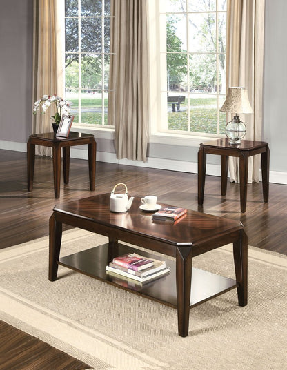 Dark Brown Solid Wood Coffee Table With Shelf HomeRoots