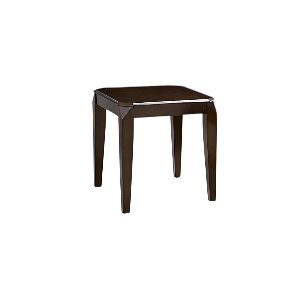 Dark Brown Solid Wood Coffee Table With Shelf — view 4