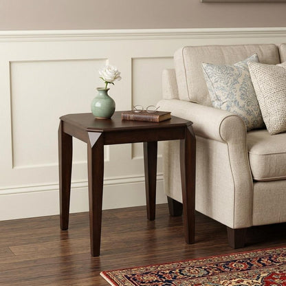 23" Dark Brown Solid Wood End Table HomeRoots