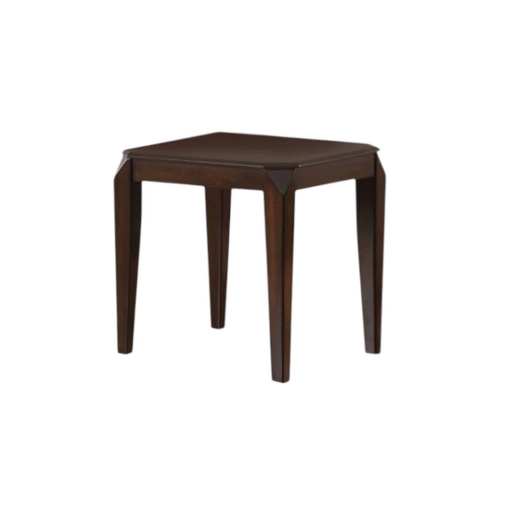 23" Dark Brown Solid Wood End Table — view 2
