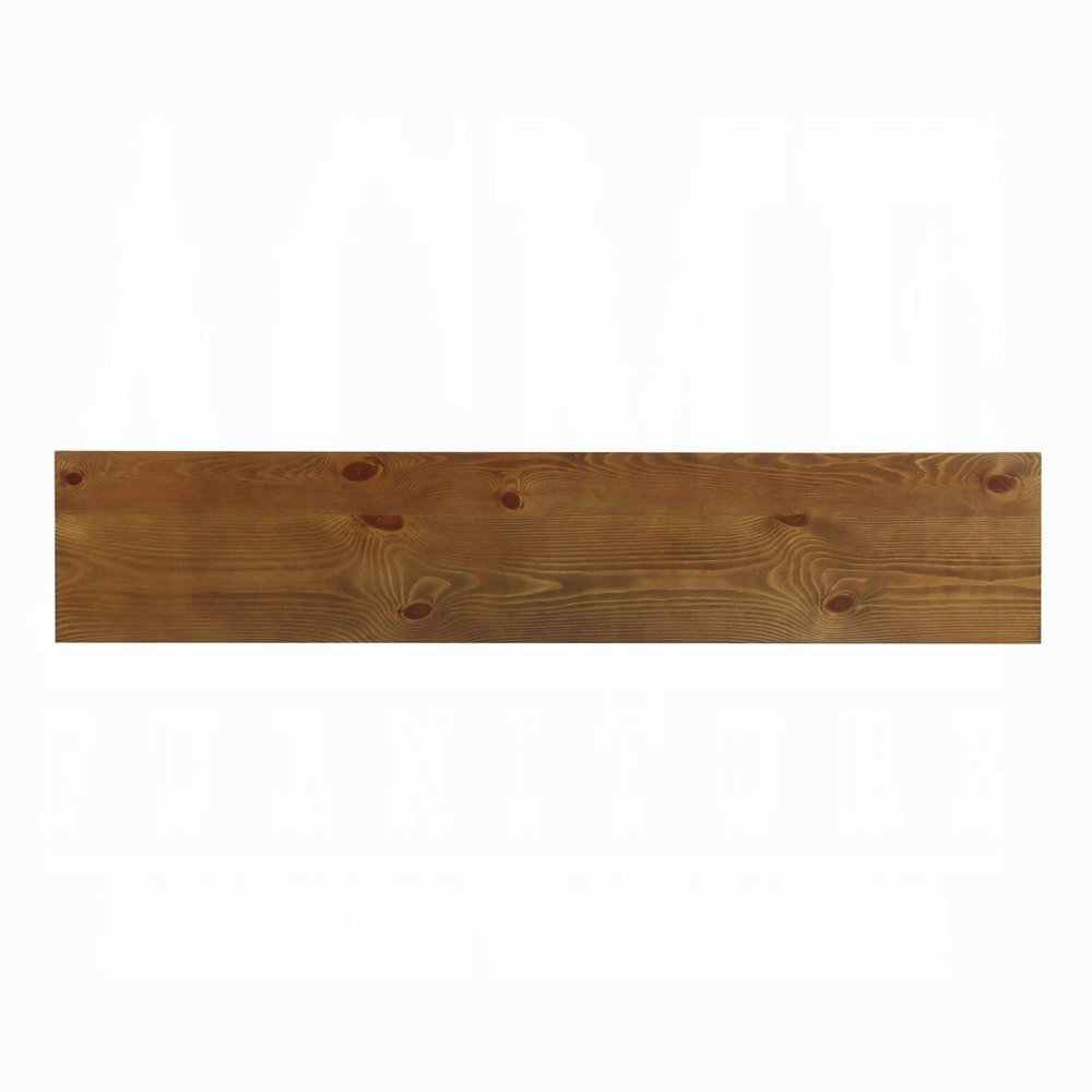 72" Oak Wood Floor Shelf Console Table With Shelf HomeRoots