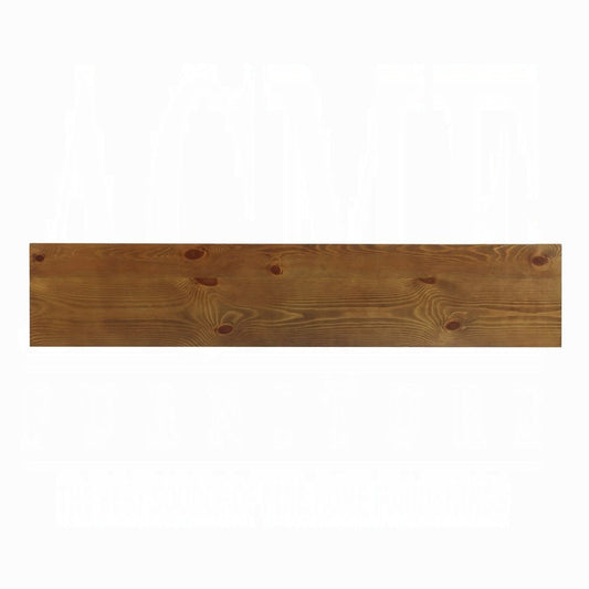 60" Brown Solid Wood Floor Shelf Console Table HomeRoots
