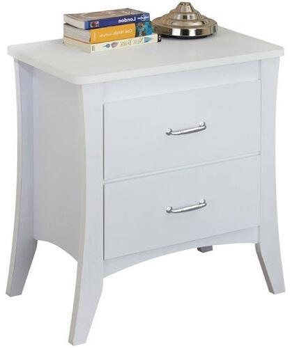 24" Brown Two Drawers Nightstand - FurniFindUSA