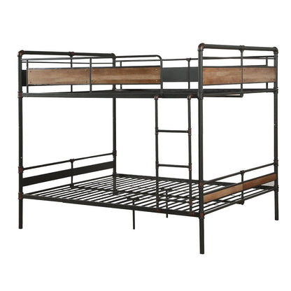 Bronze Queen Over Queen Metal Bunk Bed HomeRoots