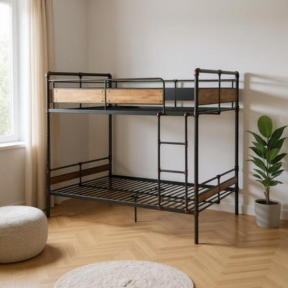 Bronze Queen Over Queen Metal Bunk Bed HomeRoots