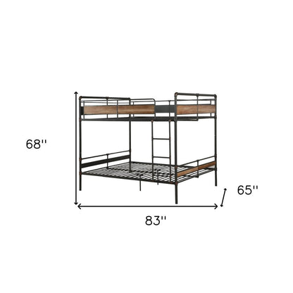 Bronze Queen Over Queen Metal Bunk Bed HomeRoots