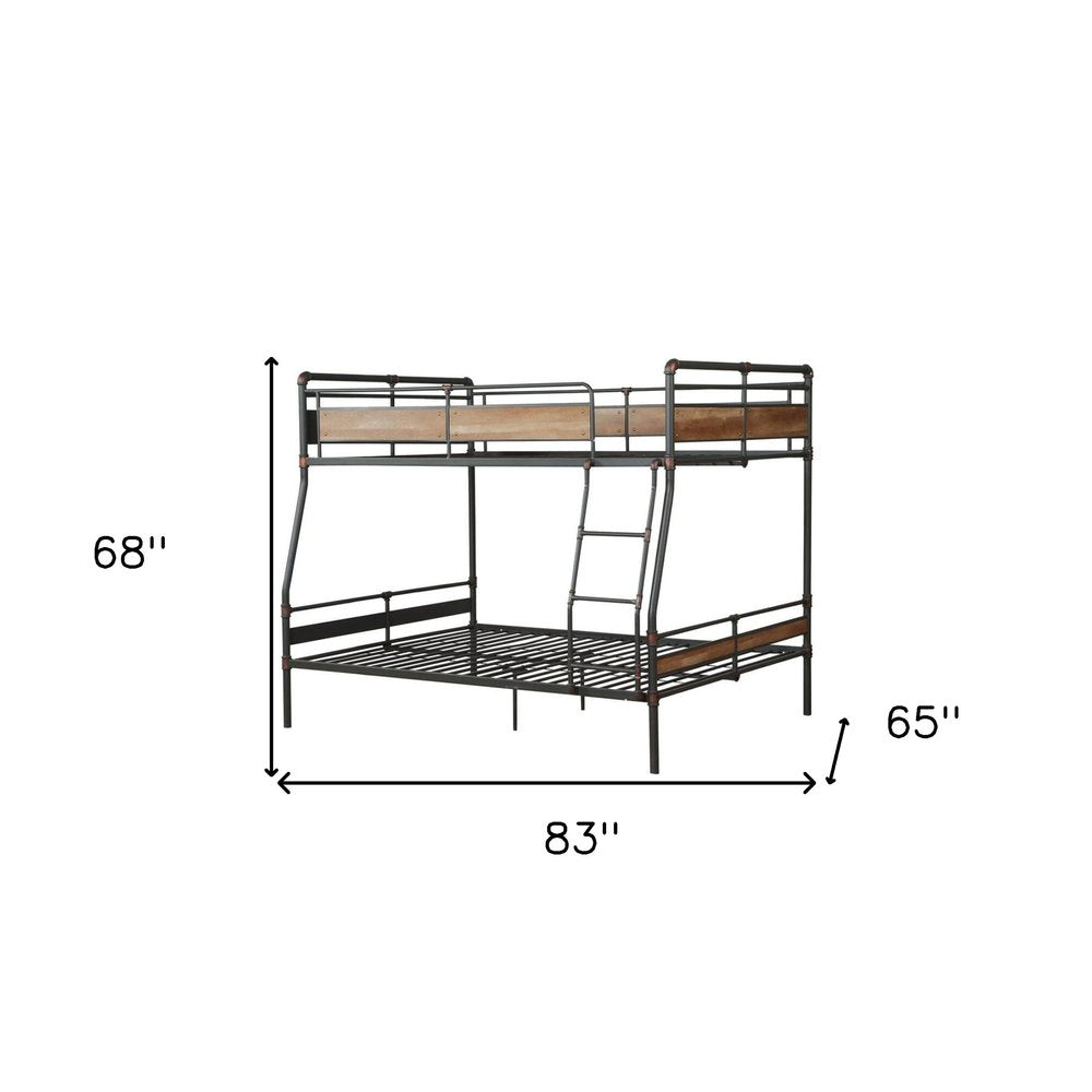 Bronze Queen Over Queen Metal Bunk Bed HomeRoots