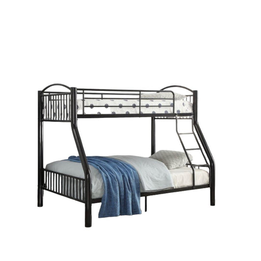78" X 56" X 67" Twin Over Full Black Bunk Bed HomeRoots