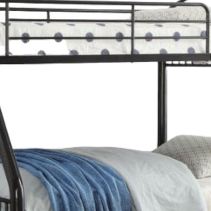 78" X 56" X 67" Twin Over Full Black Bunk Bed HomeRoots