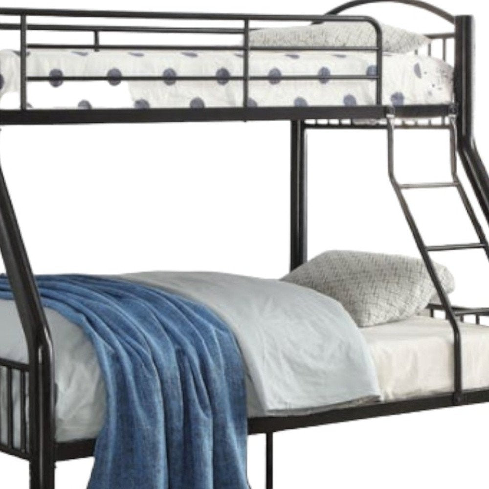 78" X 56" X 67" Twin Over Full Black Bunk Bed HomeRoots