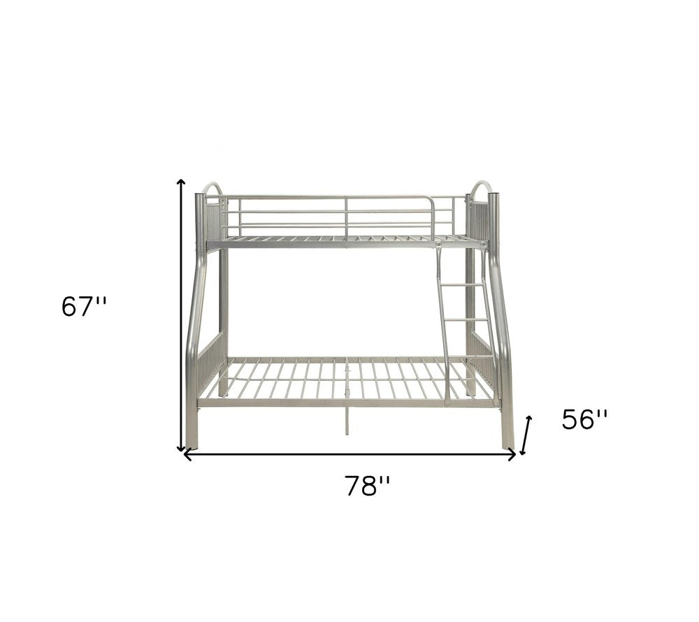 78" X 56" X 67" Twin Over Full Black Bunk Bed HomeRoots
