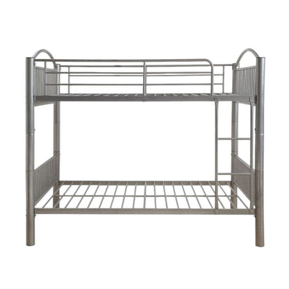 Silver Full Over Full Metal Bunk Bed HomeRoots