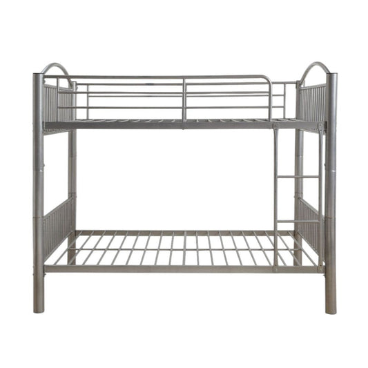 Silver Full Over Full Metal Bunk Bed