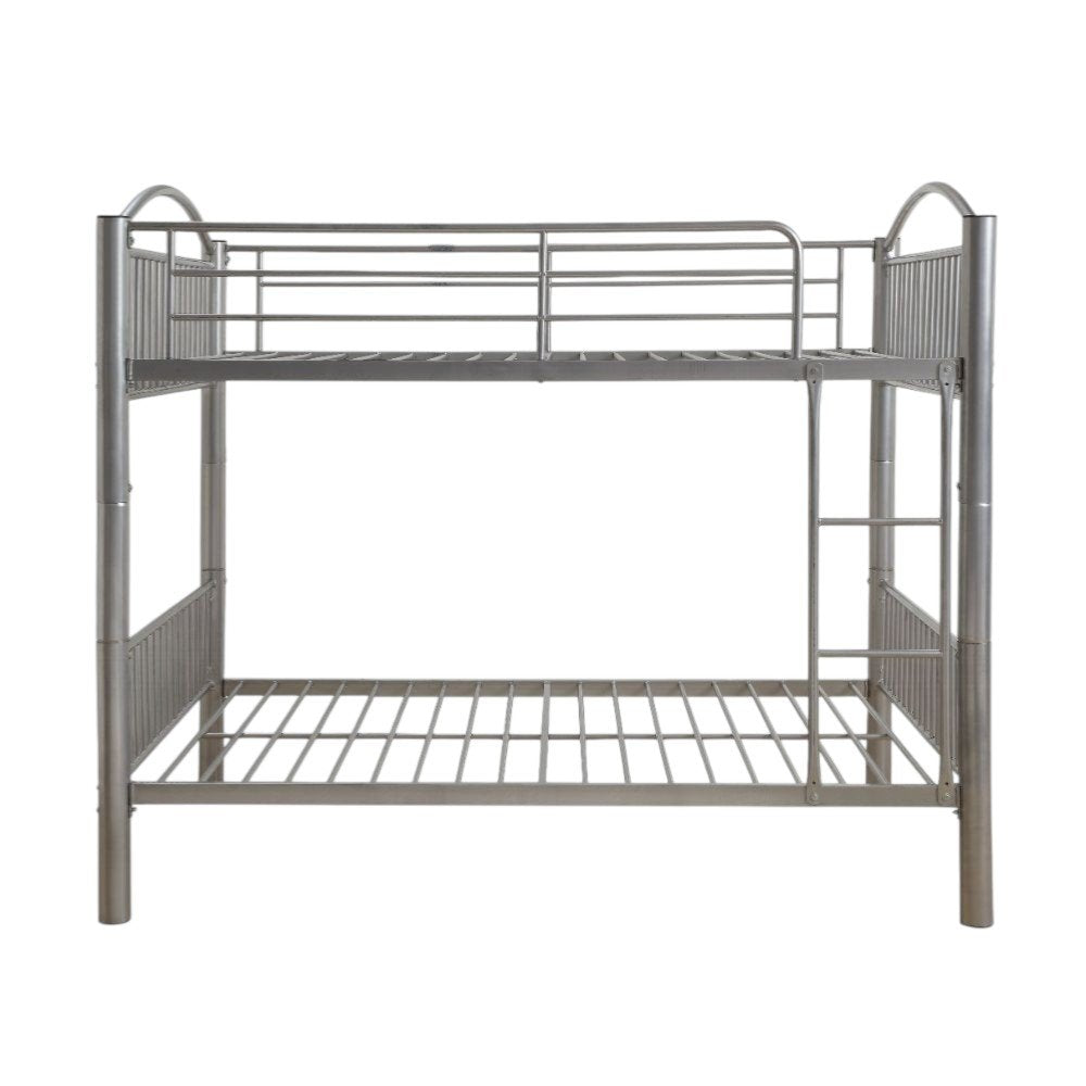 Silver Full Over Full Metal Bunk Bed HomeRoots