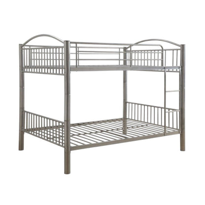 Silver Full Over Full Metal Bunk Bed HomeRoots