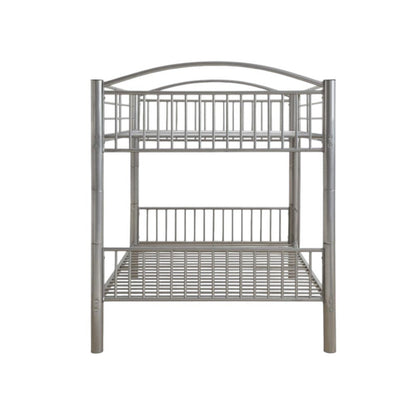 Silver Full Over Full Metal Bunk Bed HomeRoots