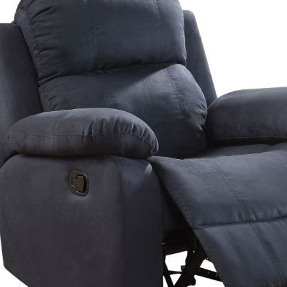 36" Blue Microfiber Recliner