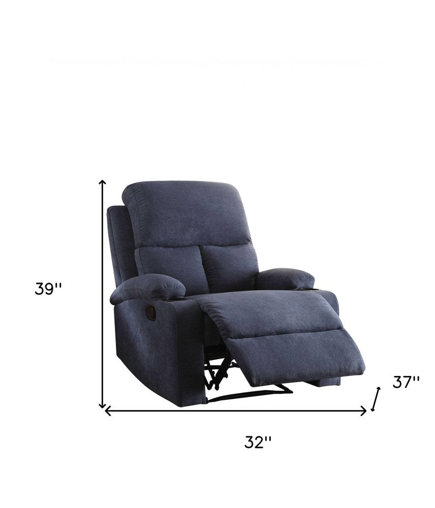 32" Gray Linen Recliner HomeRoots