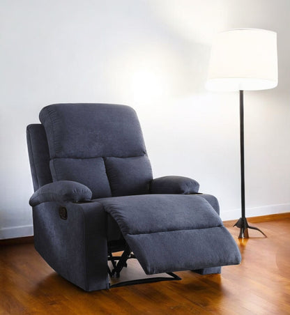 32" Blue Linen Recliner